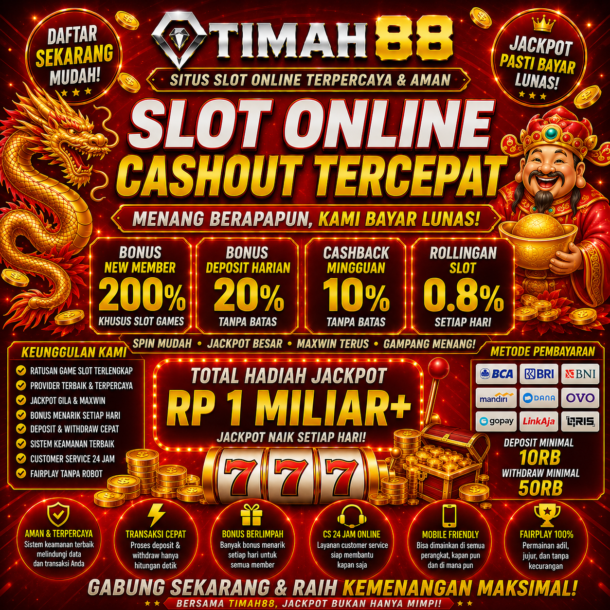 Slot Online Terpercaya dengan Bonus Besar dan Peluang Maxwin Setiap Hari