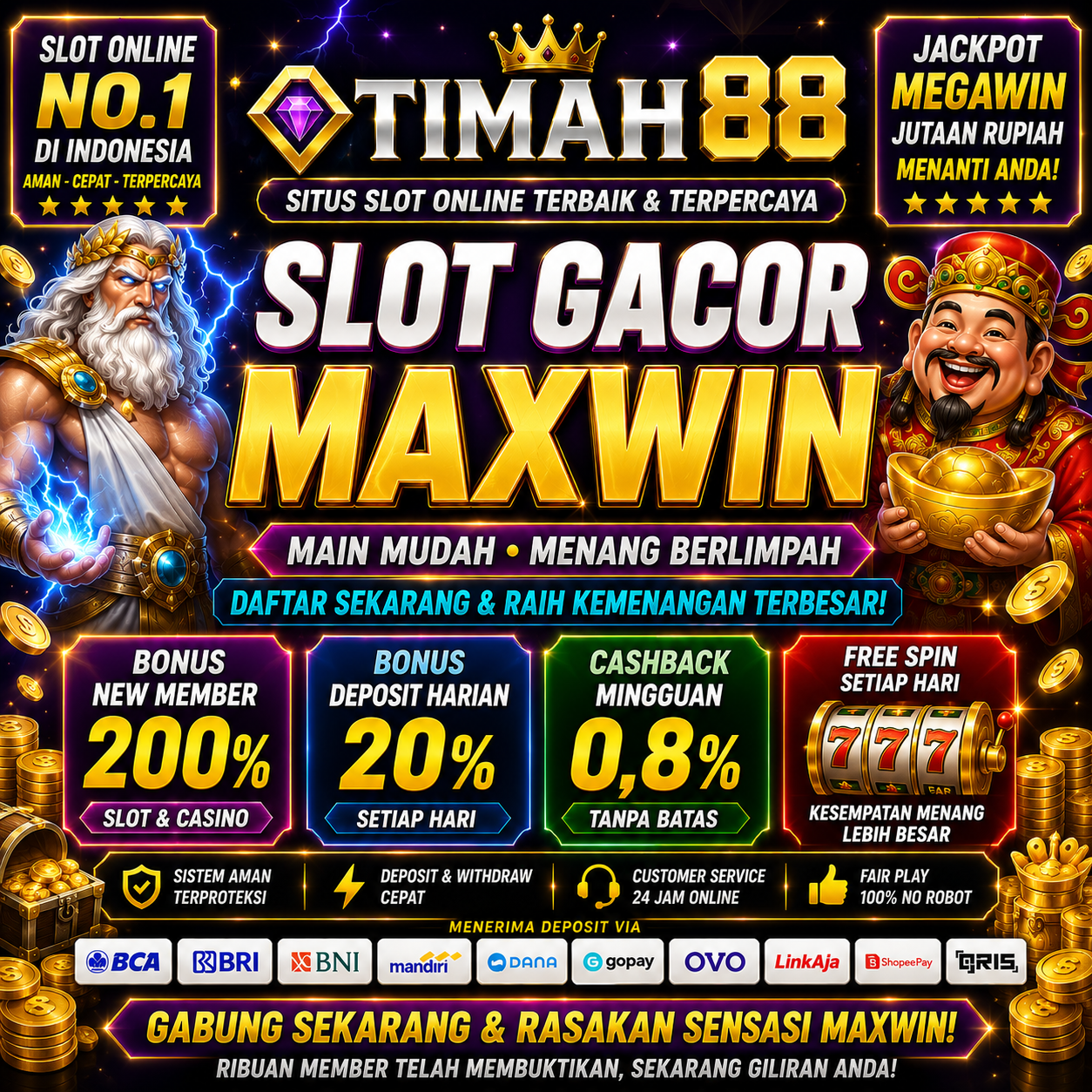 Slot Online Terbaik dengan Bonus Besar dan Peluang Maxwin