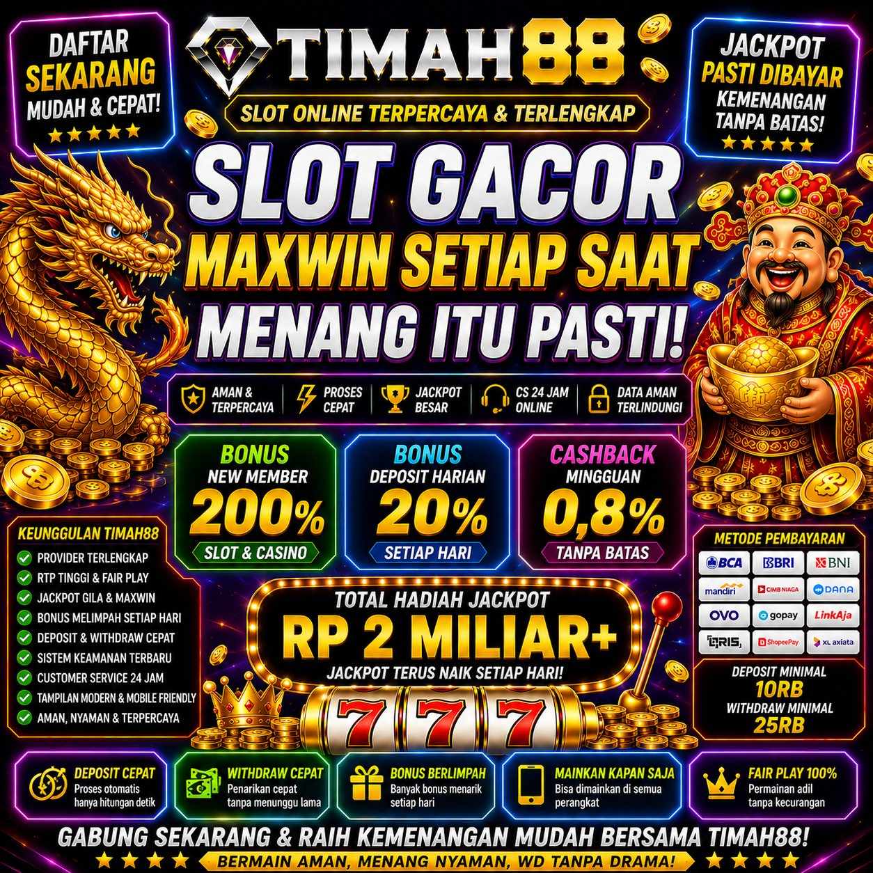 TIMAH88 Terpercaya dengan Bonus Melimpah dan Peluang Menarik