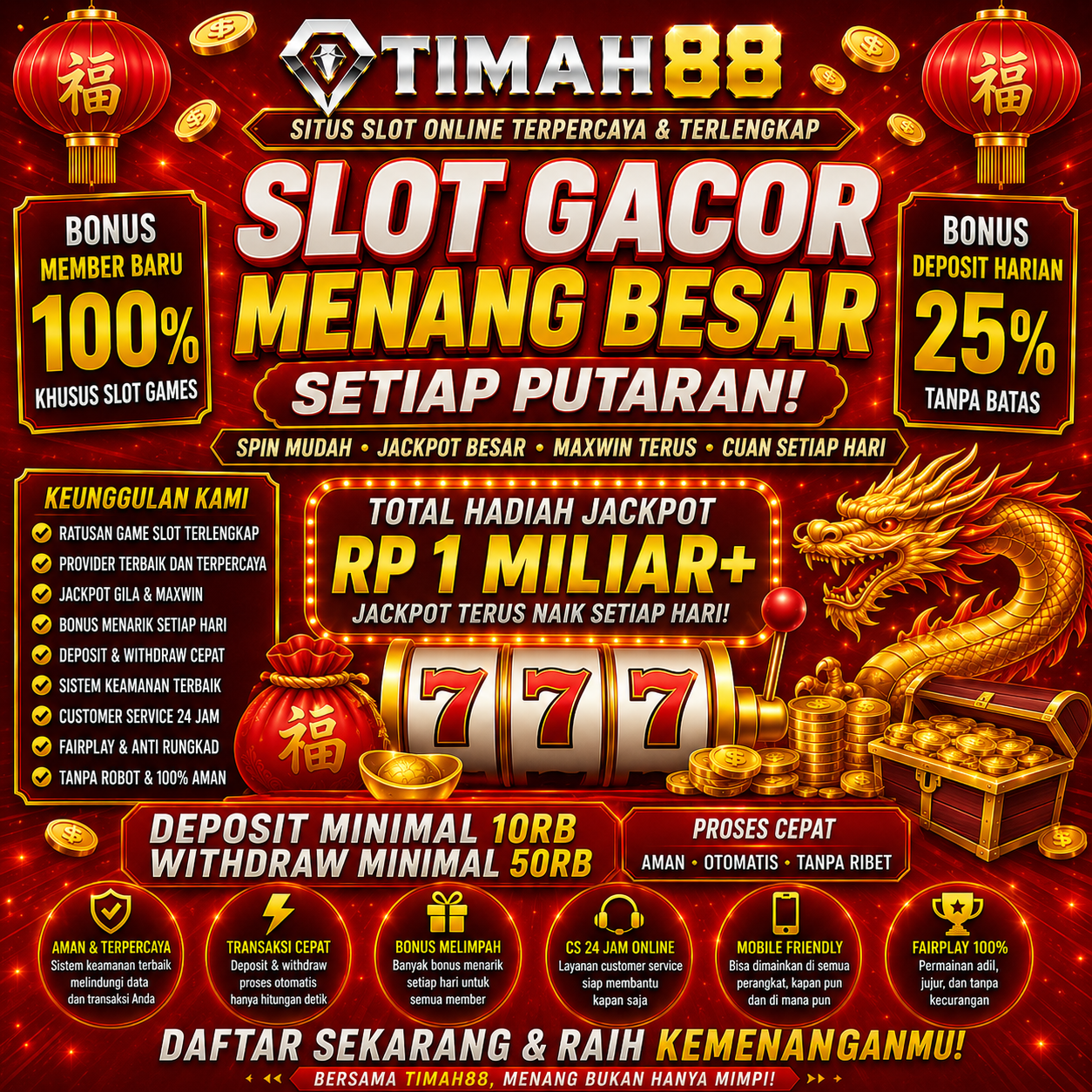 Slot Online Favorit TIMAH88 dengan Peluang Kemenangan Menarik